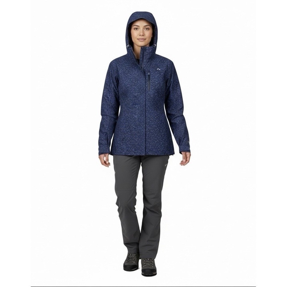 Paradox Women's Rain Jacket Small Navy Blue Lightweight Hooded Full Zip